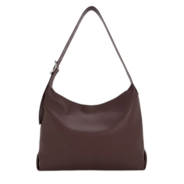 Túi Đeo Vai Nữ Charles & Keith Larsen Buckle Strap Hobo Bag Plum Shoulder Bag CK2-40782736 Màu Đỏ Tím