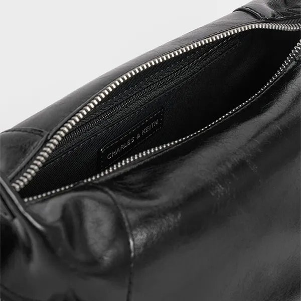 Túi Đeo Vai Nữ Charles & Keith Xylia Noir Shoulder Bag CK2-40782413 Màu Đen