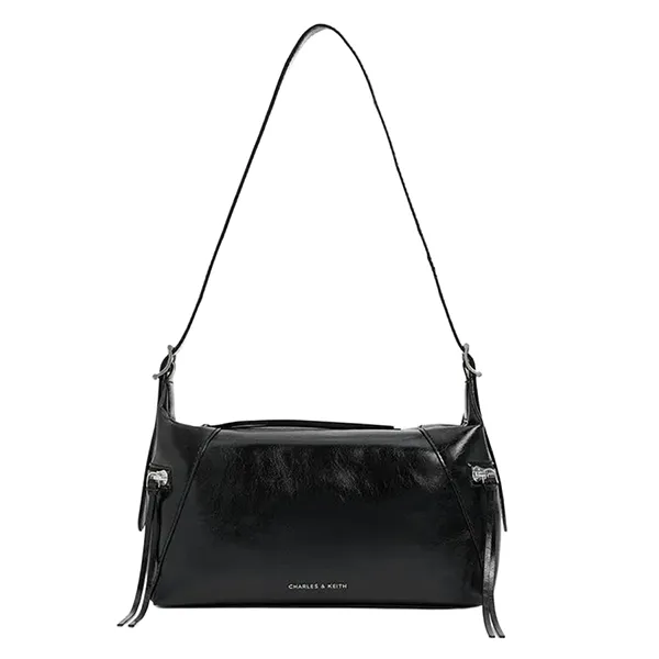 Túi Đeo Vai Nữ Charles & Keith Xylia Noir Shoulder Bag CK2-40782413 Màu Đen