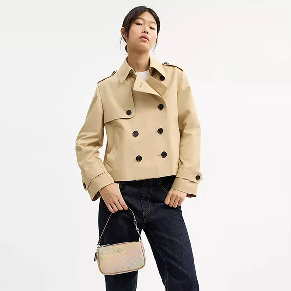 Túi Đeo Vai Nữ Coach Nolita 19 In Rainbow Signature Canvas Phối Màu