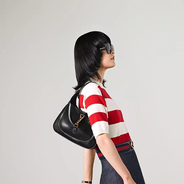 Túi Đeo Vai Nữ Gucci Jackie 1961 Small Shoulder Bag 'Black' 36709-10O0G-1000 Màu Đen