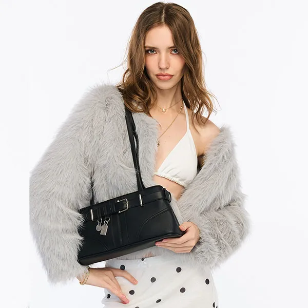 Túi Đeo Vai Nữ Lyn Dandi Shoulder Bag L26CBWA039 Black Màu Đen