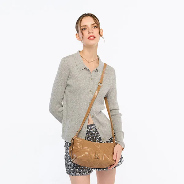 Túi Đeo Vai Nữ Lyn Daniela M Shoulder Bag L26CBWA036 Brown Màu Nâu