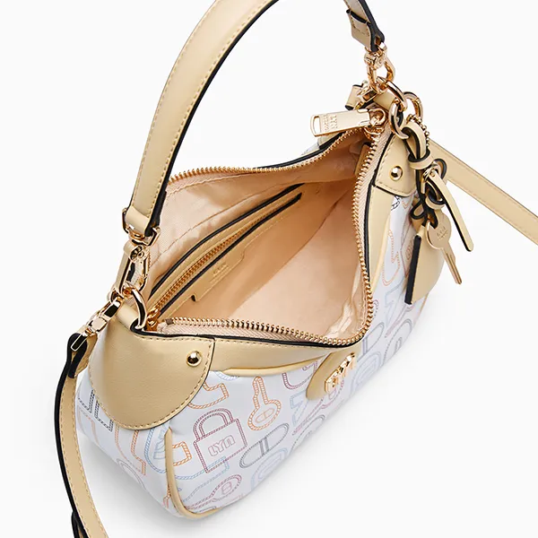 Túi Đeo Vai Nữ Lyn Jenson S Shoulder Bag - White Variation 2 L26CBWA143 Phối Màu