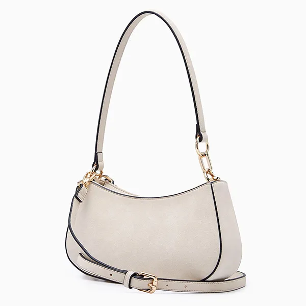 Túi Đeo Vai Nữ Lyn New Gastonia Rita Suede Shoulder Bag L25WBWA002 Light Beige Màu Kem