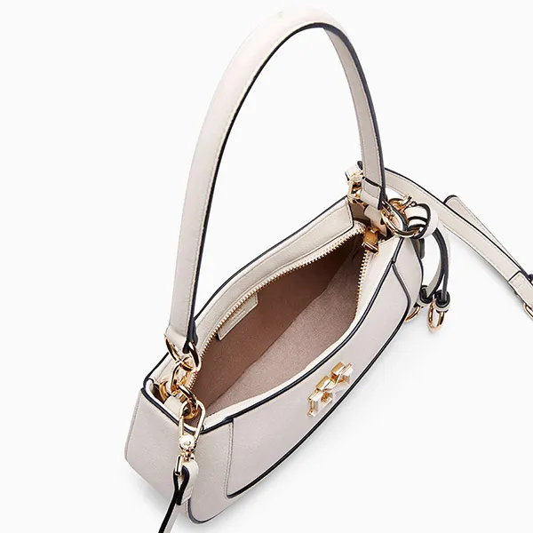 Túi Đeo Vai Nữ Lyn New Gastonia Rita Suede Shoulder Bag L25WBWA002 Light Beige Màu Kem