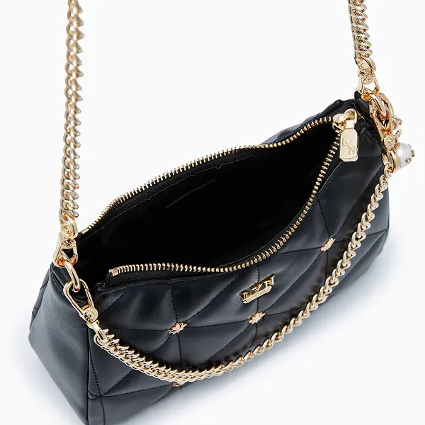 Túi Đeo Vai Nữ Lyn North Tricia Star Quilted Shoulder Bag L25FBWA115 Black Màu Đen