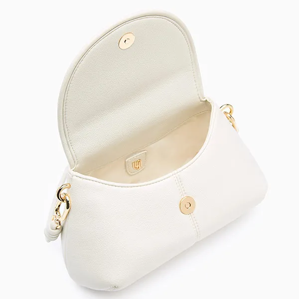 Túi Đeo Vai Nữ Lyn Pillow Flap Shoulder Bag L25FBWC007 Ivory Màu Trắng