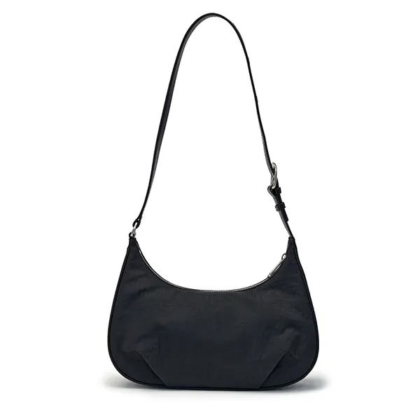 Túi Đeo Vai Nữ MLB Basic Vintage Nylon Hobo Bag New York Yankees 3ABQVN16N-50BKS Màu Đen