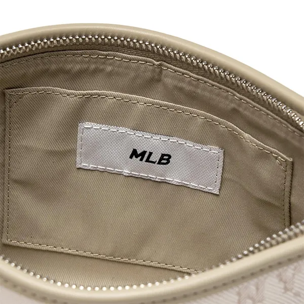 Túi Đeo Vai Nữ MLB New York Yankees Diamond Monogram Jacquard Mini Hobo Bag Cream 3ABQMJ16N-50CRD Màu Kem Họa Tiết