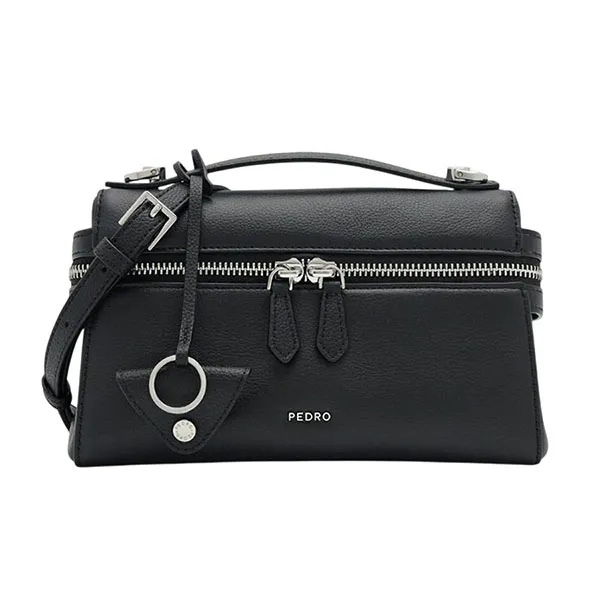 Túi Đeo Vai Nữ Pedro Alyssa Leather Shoulder Bag Black PW2-75210181 Màu Đen
