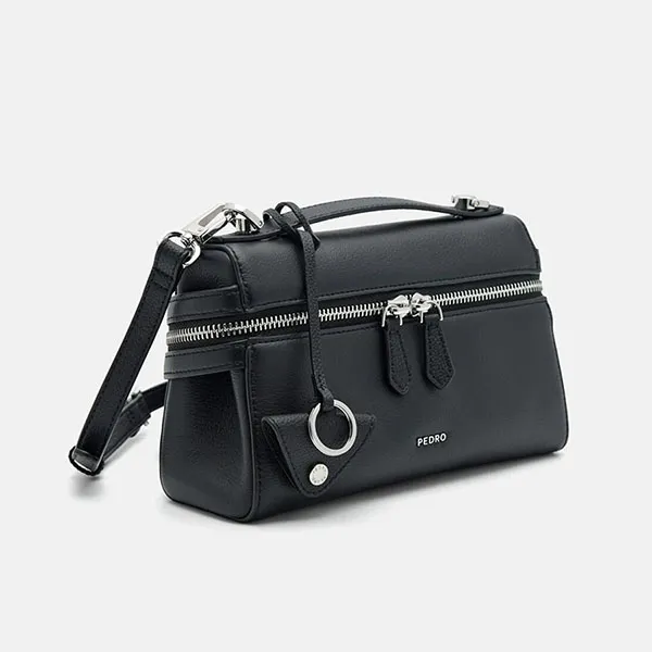 Túi Đeo Vai Nữ Pedro Alyssa Leather Shoulder Bag Black PW2-75210181 Màu Đen