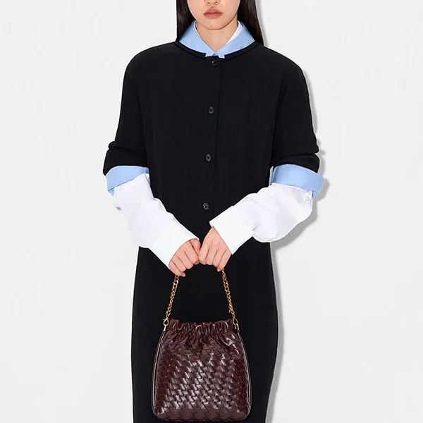 Túi Đeo Vai Nữ Pedro Cami Small Shoulder Bag PW2-75210182 Màu Đỏ Burgundy