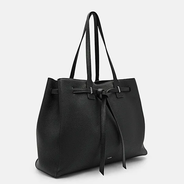 Túi Đeo Vai Nữ Pedro Demi Oversized Leather Tote Bag PW2-46390030 Black Màu Đen