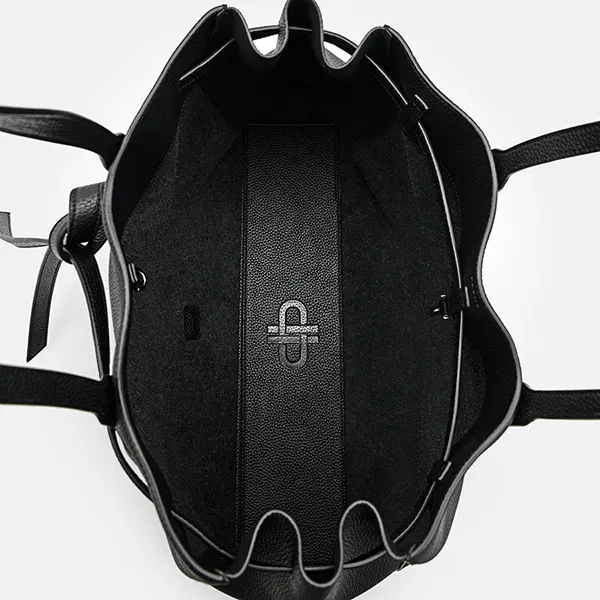 Túi Đeo Vai Nữ Pedro Demi Oversized Leather Tote Bag PW2-46390030 Black Màu Đen