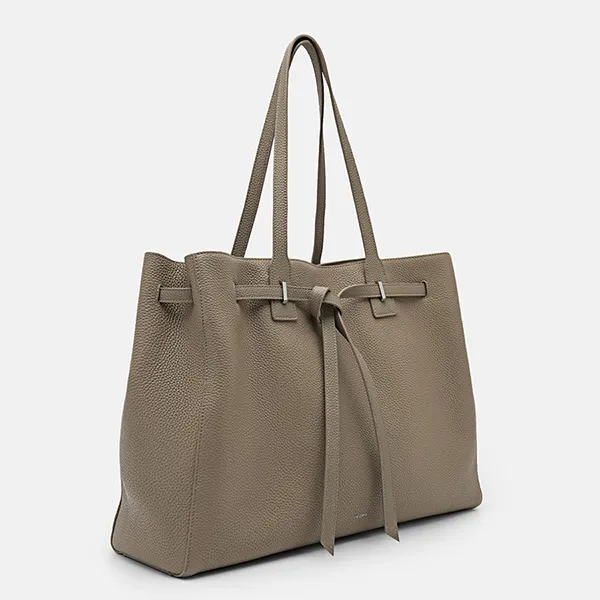 Túi Đeo Vai Nữ Pedro Demi Oversized Leather Tote Bag PW2-46390030 Taupe Màu Nâu Xám