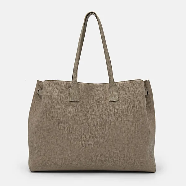Túi Đeo Vai Nữ Pedro Demi Oversized Leather Tote Bag PW2-46390030 Taupe Màu Nâu Xám