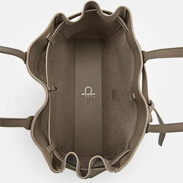 Túi Đeo Vai Nữ Pedro Demi Oversized Leather Tote Bag PW2-46390030 Taupe Màu Nâu Xám