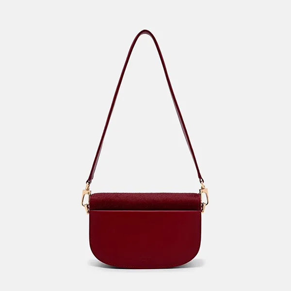 Túi Đeo Vai Nữ Pedro Duet Calf Hair Shoulder Bag - Red Pony PW2-75210151-10_RED.PO_XS Màu Đỏ