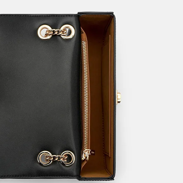 Túi Đeo Vai Nữ Pedro Farida Leather Mini Shoulder Bag PW2-76390137 Black Màu Đen