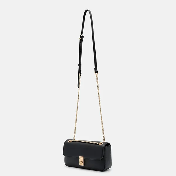 Túi Đeo Vai Nữ Pedro Farida Leather Mini Shoulder Bag PW2-76390137 Black Màu Đen