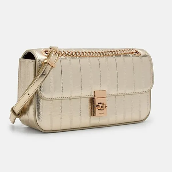 Túi Đeo Vai Nữ Pedro Farida Leather Mini Shoulder Bag PW2-76390137 Gold Màu Vàng