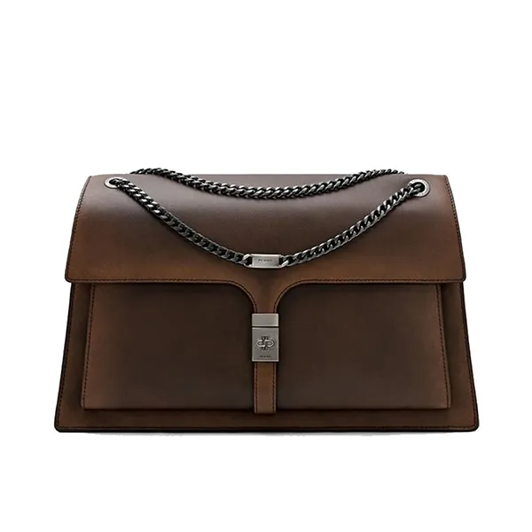 Túi Đeo Vai Nữ Pedro Farida PW2-76390141_DK.BRW_L Màu Nâu Đậm