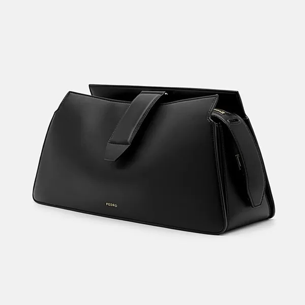 Túi Đeo Vai Nữ Pedro Geometric Trapezoid Shoulder Bag Black PW2-56390044_BLACK Màu Đen