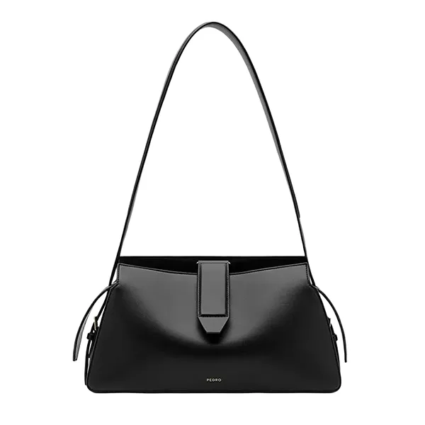 Túi Đeo Vai Nữ Pedro Geometric Trapezoid Shoulder Bag Black PW2-56390044_BLACK Màu Đen