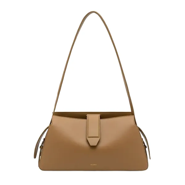 Túi Đeo Vai Nữ Pedro Geometric Trapezoid Shoulder Bag Camel Gold PW2-56390044_CAMEL Màu Nâu Camel