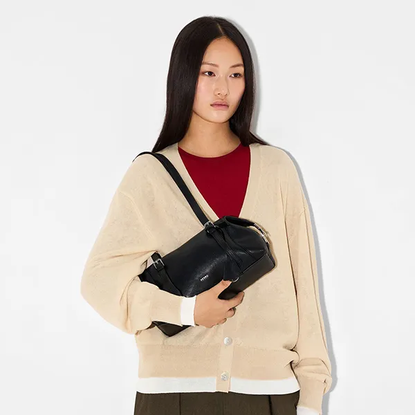 Túi Đeo Vai Nữ Pedro Hitch Bowling Bag PW2-65210013 Black Màu Đen