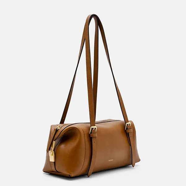 Túi Đeo Vai Nữ Pedro Hitch Bowling Bag PW2-65210013 Cognac Màu Nâu