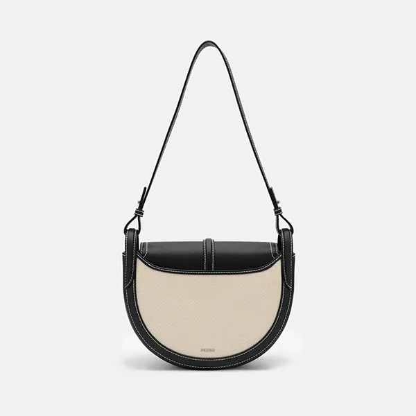 Túi Đeo Vai Nữ Pedro Hitch Canvas Shoulder Bag - Black Canvas PW2-75060135-1_BLK.CA_S Màu Đen Kem