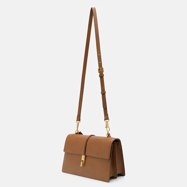 Túi Đeo Vai Nữ Pedro Hitch Flap Shoulder Bag Cognac PW2-75210190 Màu Nâu