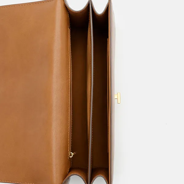 Túi Đeo Vai Nữ Pedro Hitch Flap Shoulder Bag Cognac PW2-75210190 Màu Nâu