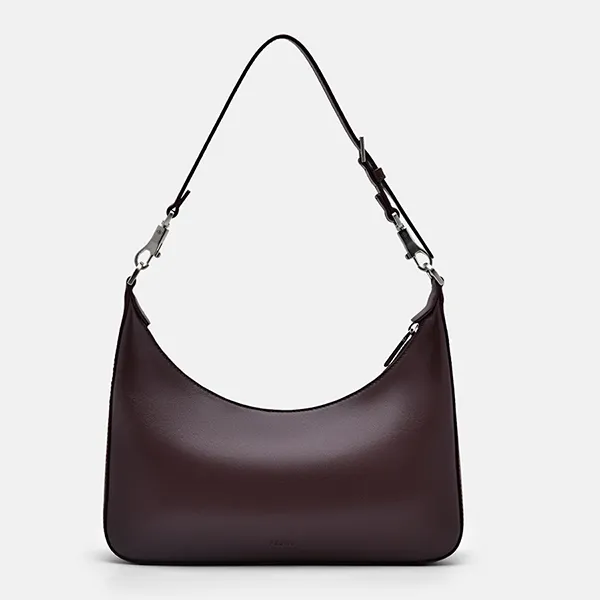 Túi Đeo Vai Nữ Pedro Icon Leather Hobo Bag PW2-36390020 Wine Màu Đỏ Tía