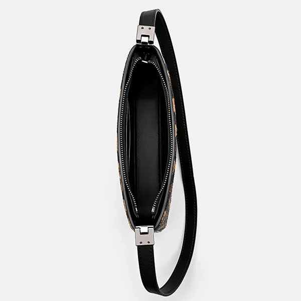 Túi Đeo Vai Nữ Pedro Jatte Calf Hair Shoulder Bag PW4-95940013-3 Multi Màu Đen/Nâu