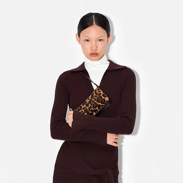 Túi Đeo Vai Nữ Pedro Jatte Calf Hair Shoulder Bag PW4-95940013-3 Multi Màu Đen/Nâu