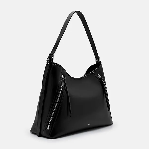 Túi Đeo Vai Nữ Pedro Kristen Trapezoid Shoulder Bag Black PW2-35060024 Màu Đen