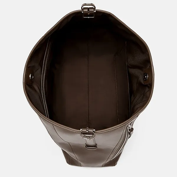 Túi Đeo Vai Nữ Pedro Kristen Trapezoid Shoulder Bag Dark Brown PW2-35060024 Màu Nâu Đậm