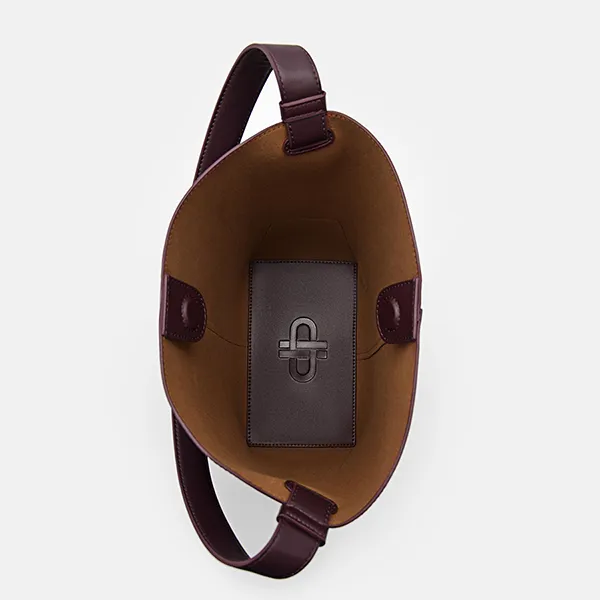 Túi Đeo Vai Nữ Pedro Leather Hobo Bag PW2-35060028 Wine Màu Đỏ Tía