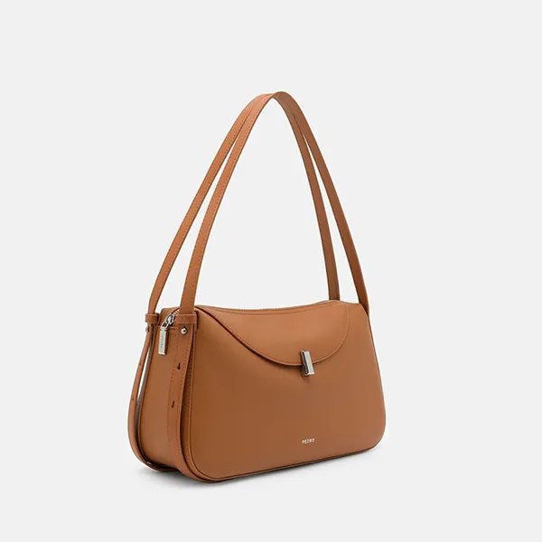 Túi Đeo Vai Nữ Pedro Leather Shoulder Bag - Cognac PW2-75060134_COGNAC_M Màu Nâu