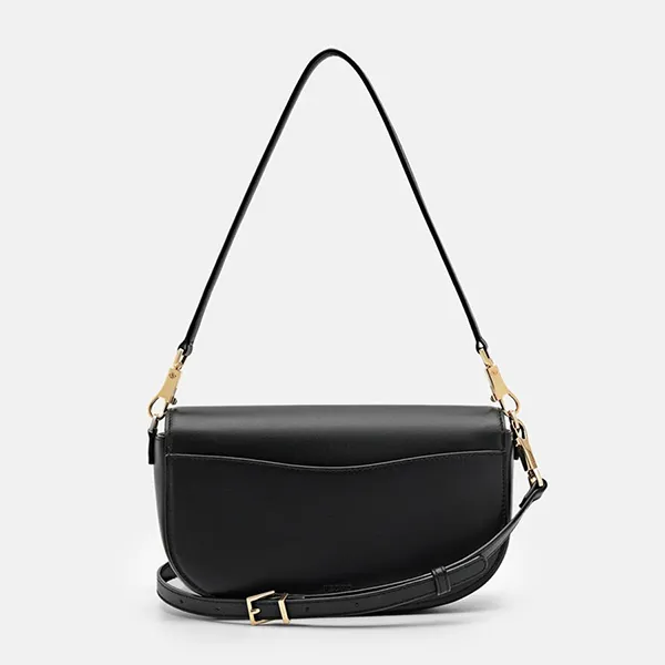 Túi Đeo Vai Nữ Pedro Leather Shoulder Bag PW2-76390135 Black Màu Đen