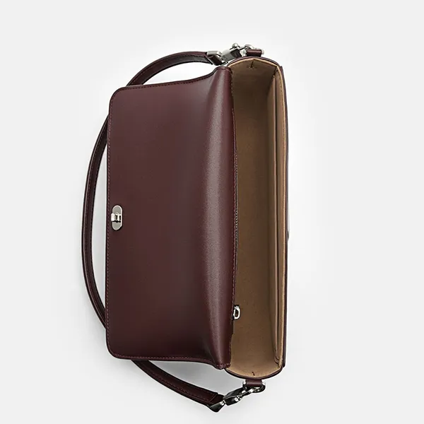Túi Đeo Vai Nữ Pedro Leather Shoulder Bag PW2-76390135 Wine Màu Đỏ Tía