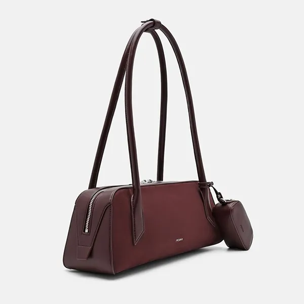 Túi Đeo Vai Nữ Pedro Serif Shoulder Bag Burgundy PW2-76390134-3_BURGUN_M Màu Đỏ