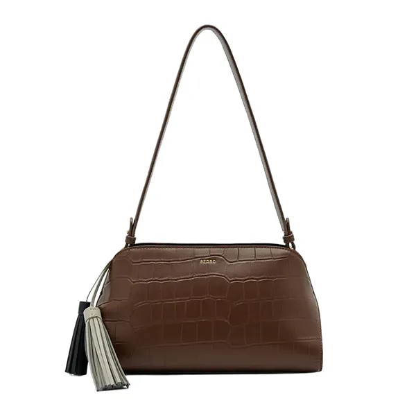 Túi Đeo Vai Nữ Pedro Trapezoid Tassel Shoulder Bag Tassel PW2-75060133_DK.BRW Màu Nâu Đậm
