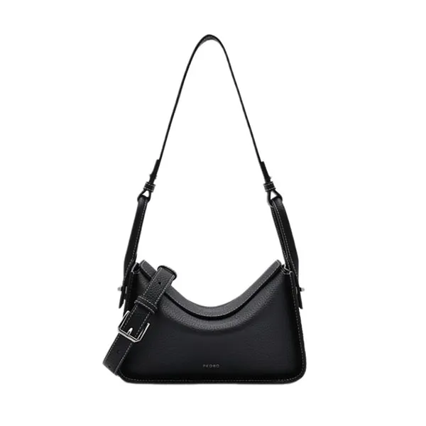 Túi Đeo Vai Nữ Pedro Demi Leather Bag PW2-75210163 Màu Đen