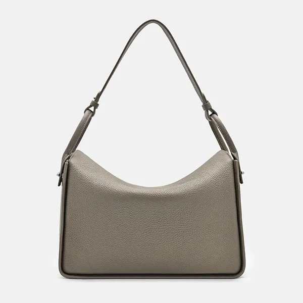 Túi Đeo Vai Pedro Demi Maxi Rectangular Shoulder Bag Gray Brown PW2-75210180-1 Màu Nâu Xám