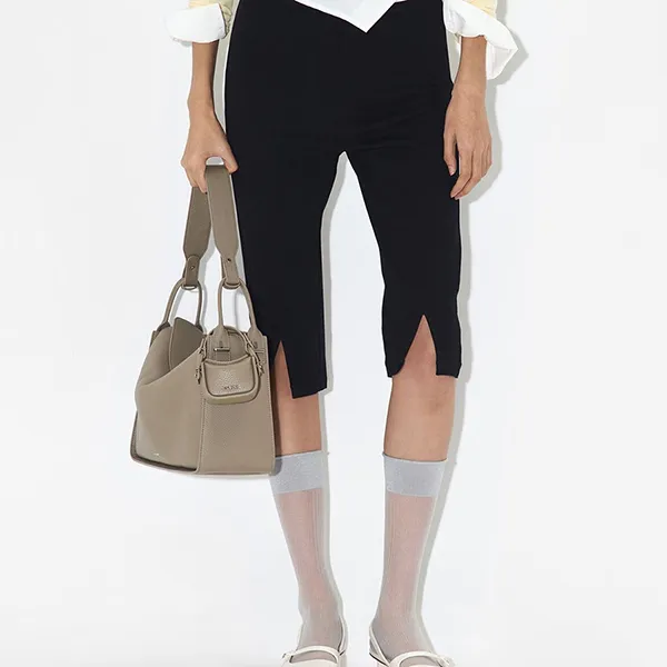 Túi Đeo Vai Pedro Demi Maxi Rectangular Shoulder Bag Gray Brown PW2-75210180-1 Màu Nâu Xám