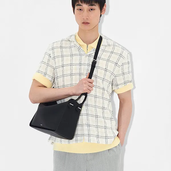 Túi Đeo Vai Pedro Demi Maxi Rectangular Shoulder Bag Black PW2-75210180-1 Màu Đen